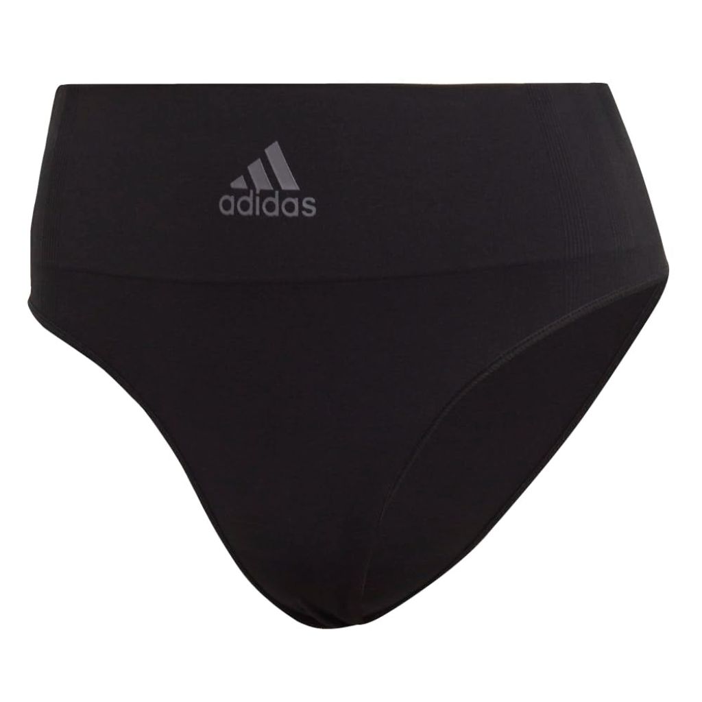 Adidas Women's Micro 720 Seamless High Waist Thong Underwear, Black, XX-Large