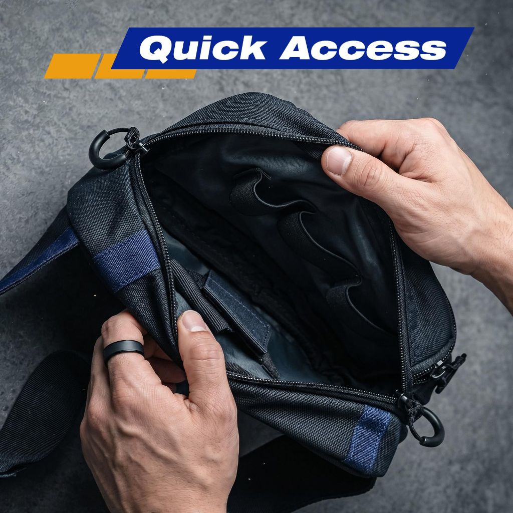 AGPTEK Tactical Compact CCW Waist Bag with Adjustable Holster - Navy