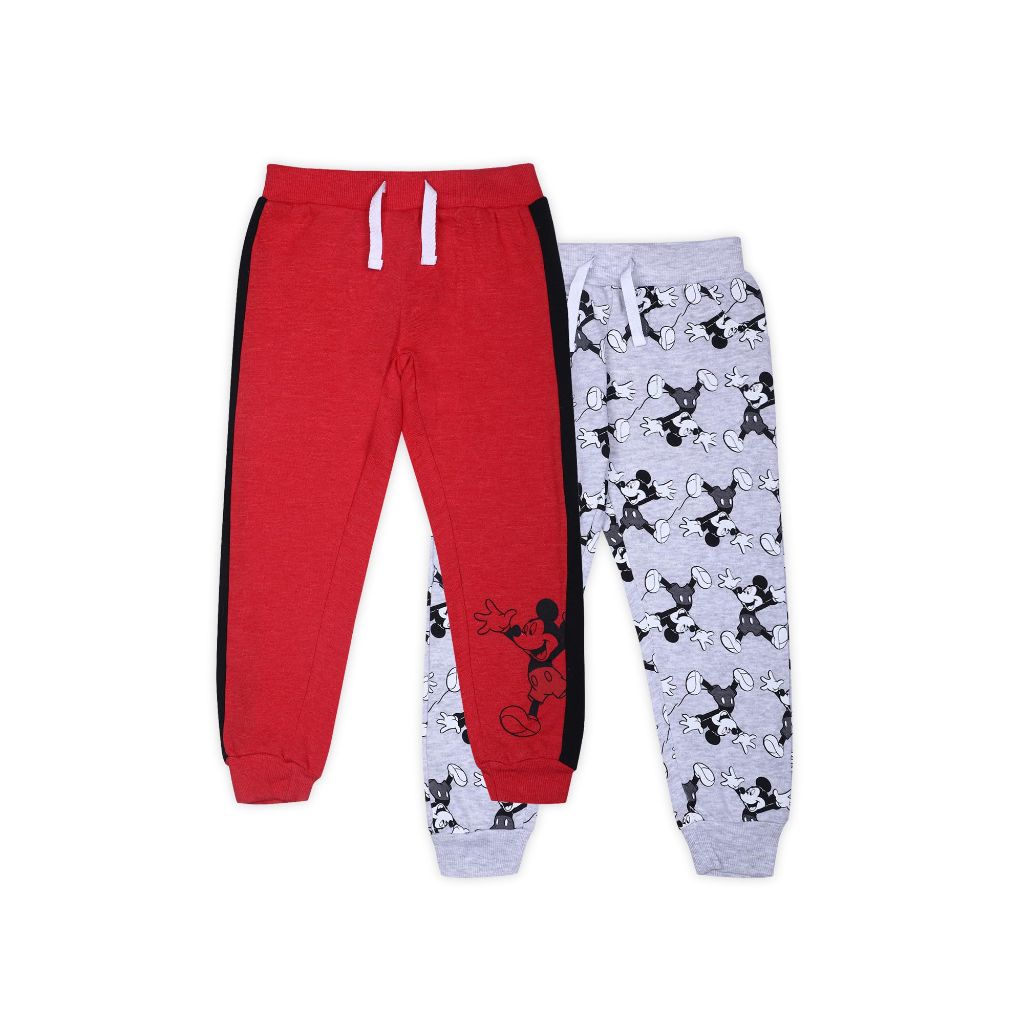 Disney Mickey Mouse Boys 2 Pack Pants for Toddler and Little Kids Light Grey, 3T