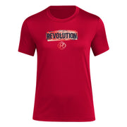 Adidas Women's New England Revolution Local Pop Short Sleeve Pre-game T-shirt, Team Power Red, Medium Tall