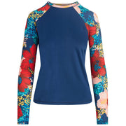 Kanu Surf Womens Miranda Long-Sleeve UPF 50 Rashguard, Miranda Navy - size Small