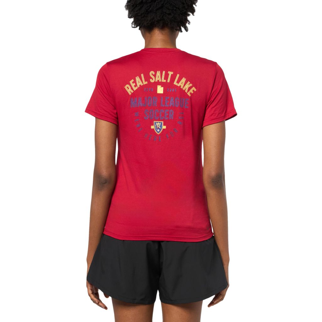 Adidas Women's Real Salt Lake Local Stoic Short Sleeve Pre-game T-shirt, Team Victory Red, 3X-Large
