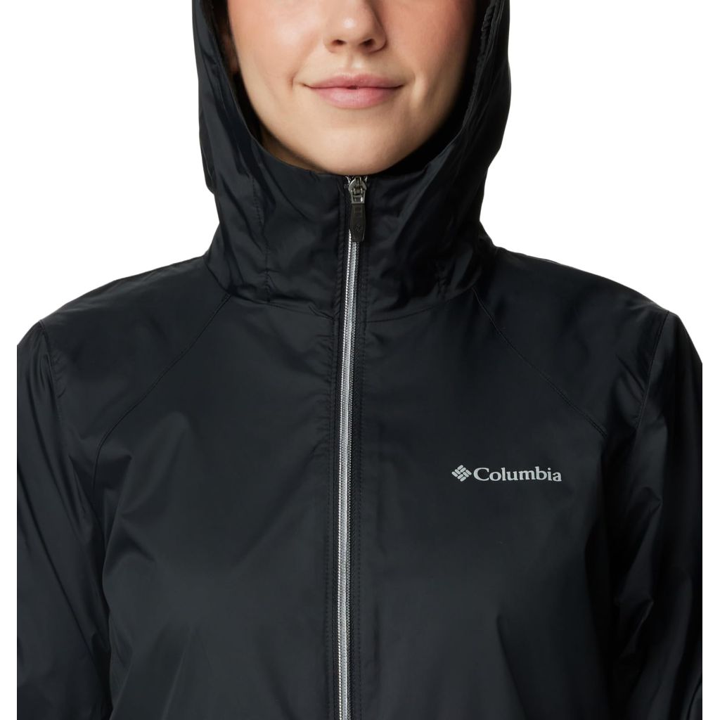 Columbia Women's Plus Size Switchback Lined Long Jacket, Black, 1X