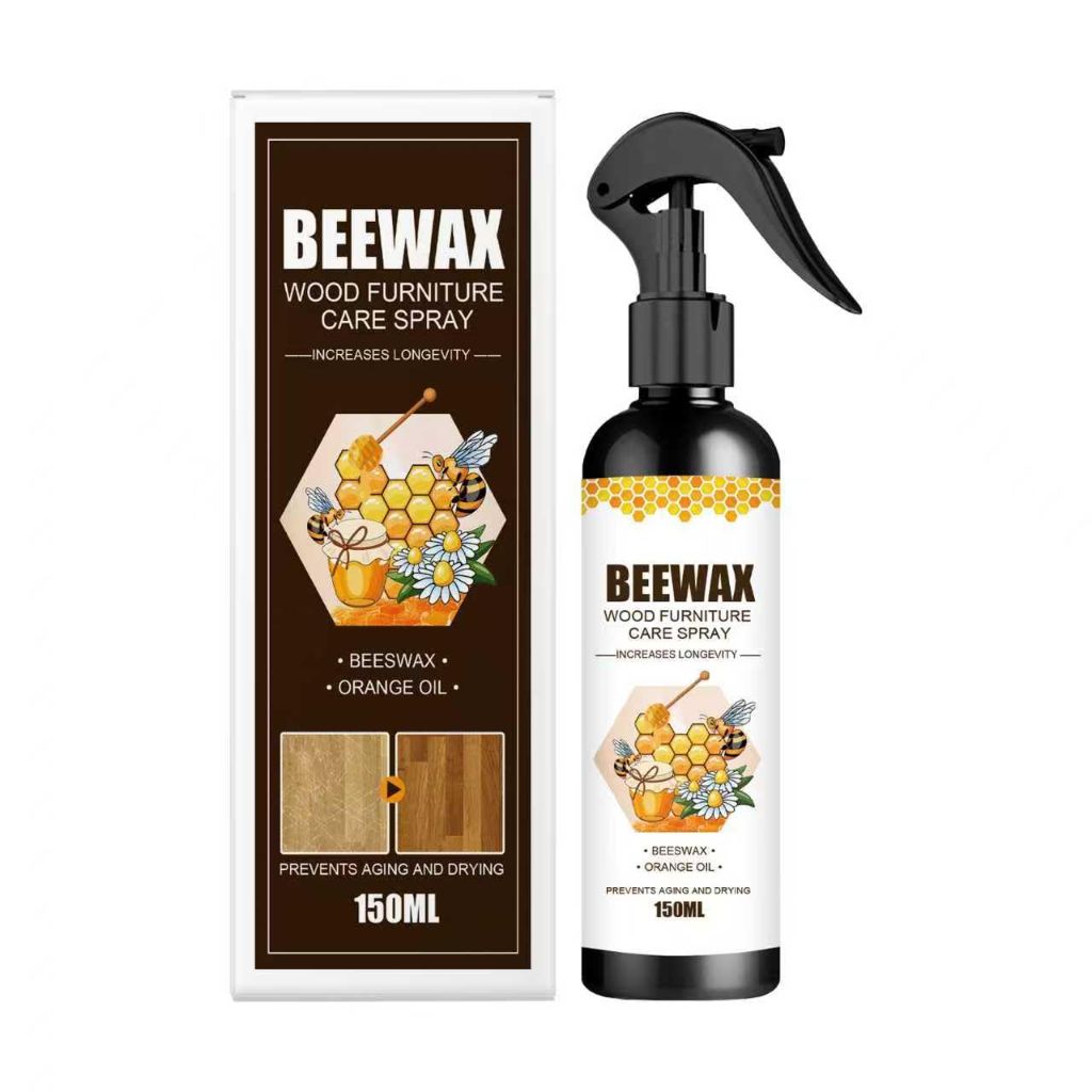 MOODTALK Beeswax Spray Furniture Polish, Wood Cleaner, Wood Floor Polish - For Living Room, Kitchen and Wooden Furniture Floors