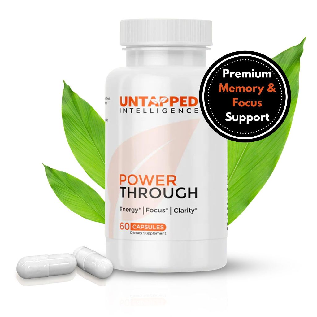 Power Through - Nootropic Brain Supplement for Memory and Focus, 60 Capsules