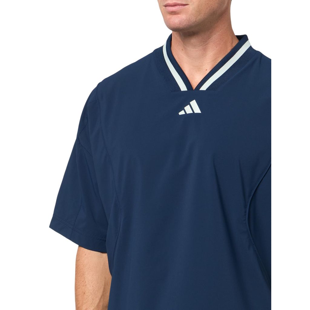 Adidas Men's Beyond Short Sleeve Pullover, Collegiate Navy, Medium