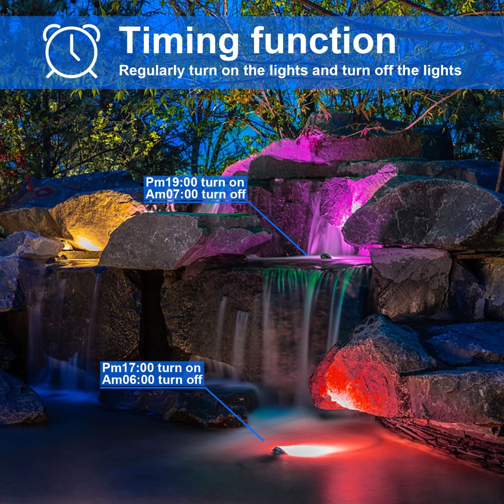 RGB Outdoor LED Flood Light 50W Color Changing Floodlights (4 Pack)