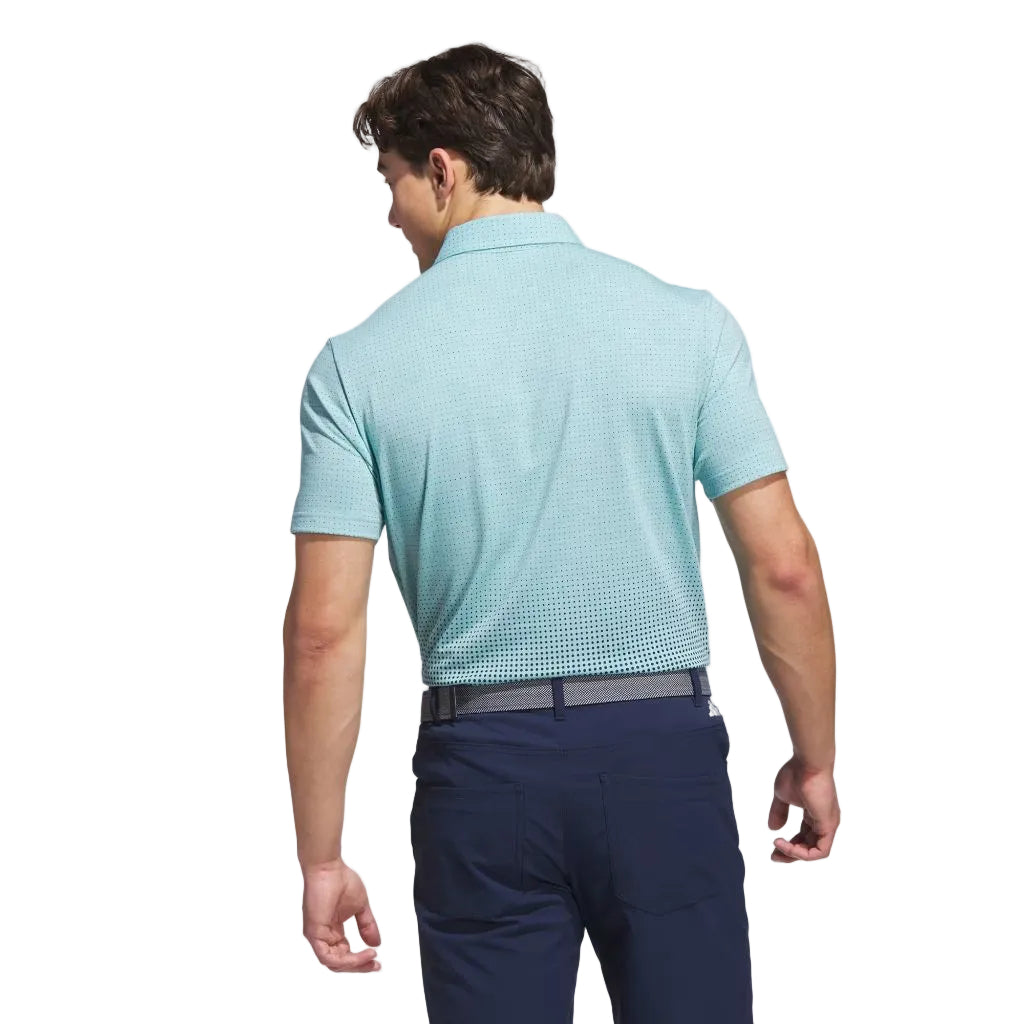 adidas Men's Go-to Rise Print Polo Shirt - Mint Tone, Size Small
