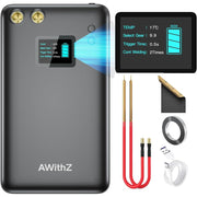 AWithZ Battery Spot Welder, 1.5" LCD Screen, Recyclable 11000mAh, 99 Gears for 18650 Battery