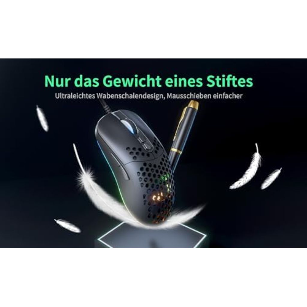 C306 Gaming Mouse with Honeycomb Shell