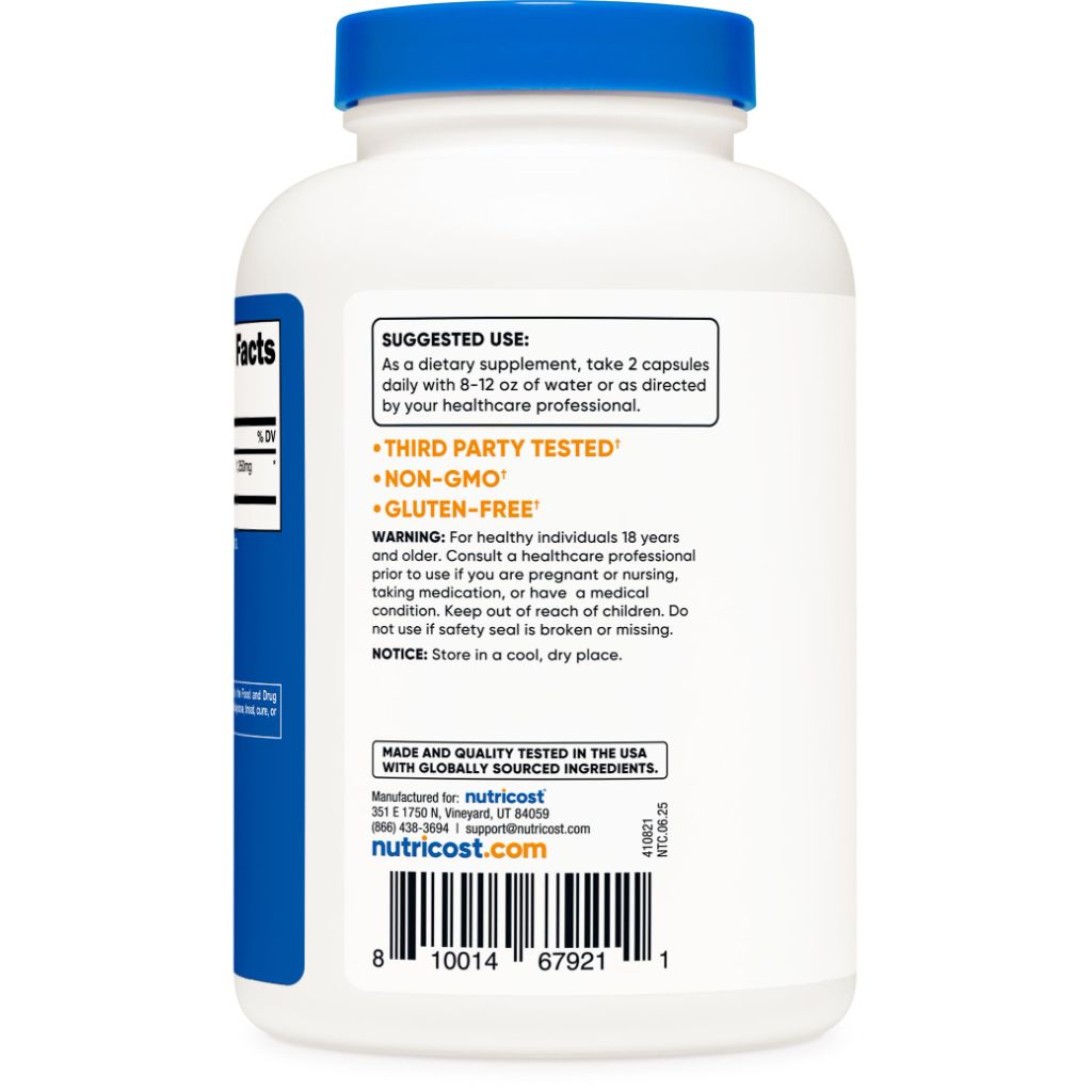 Nutricost Fenugreek Seed 1350mg, 240 Capsules - Gluten Free, Non-GMO, 675mg Per Capsule