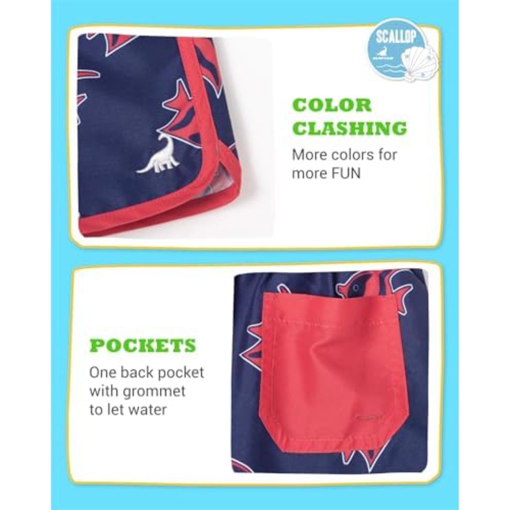 SURF CUZ Boys Swim Trunks Retro - Size 7