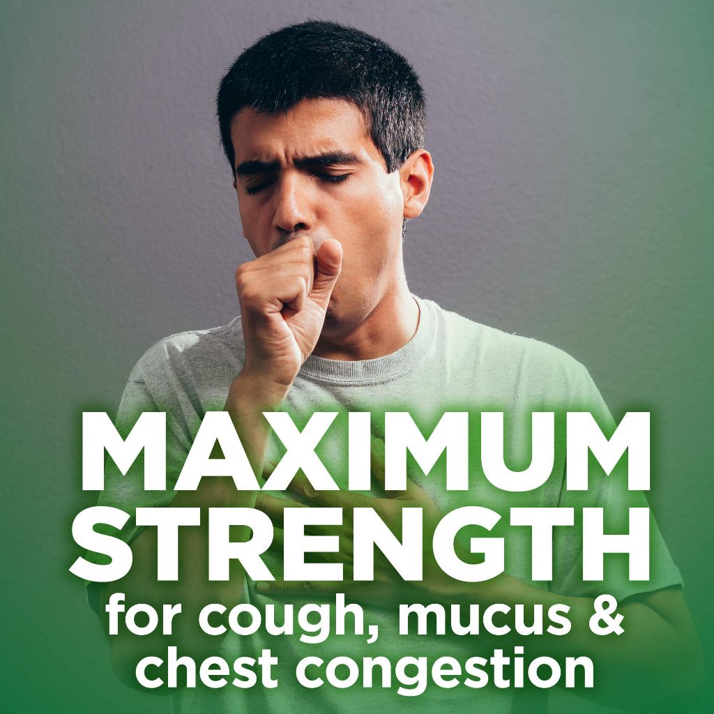Amazon Basic Care Tussin DM MAX, Maximum Strength Cough and Chest Congestion | Raspberry Menthol Flavor | 8 fl oz