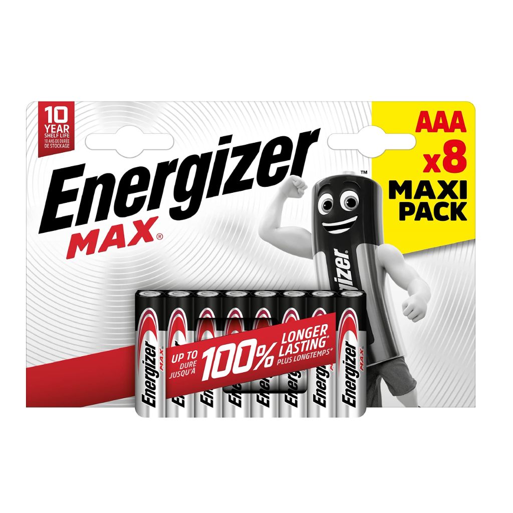 Energizer Max AAA Alkaline Batteries, 8-Pack