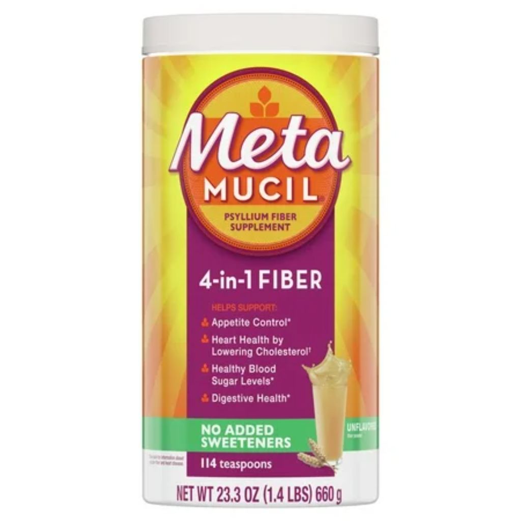 Metamucil  Sugar-Free  4-in-1 Fiber  No Added Sweetener  114 tsps