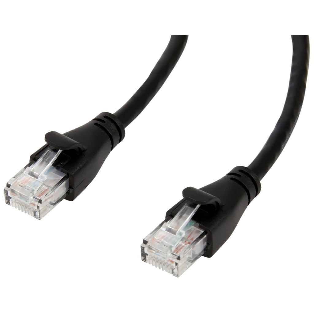 Amazon Basics RJ45 Cat-6 Ethernet Patch Internet Cable, 5 Foot, Black