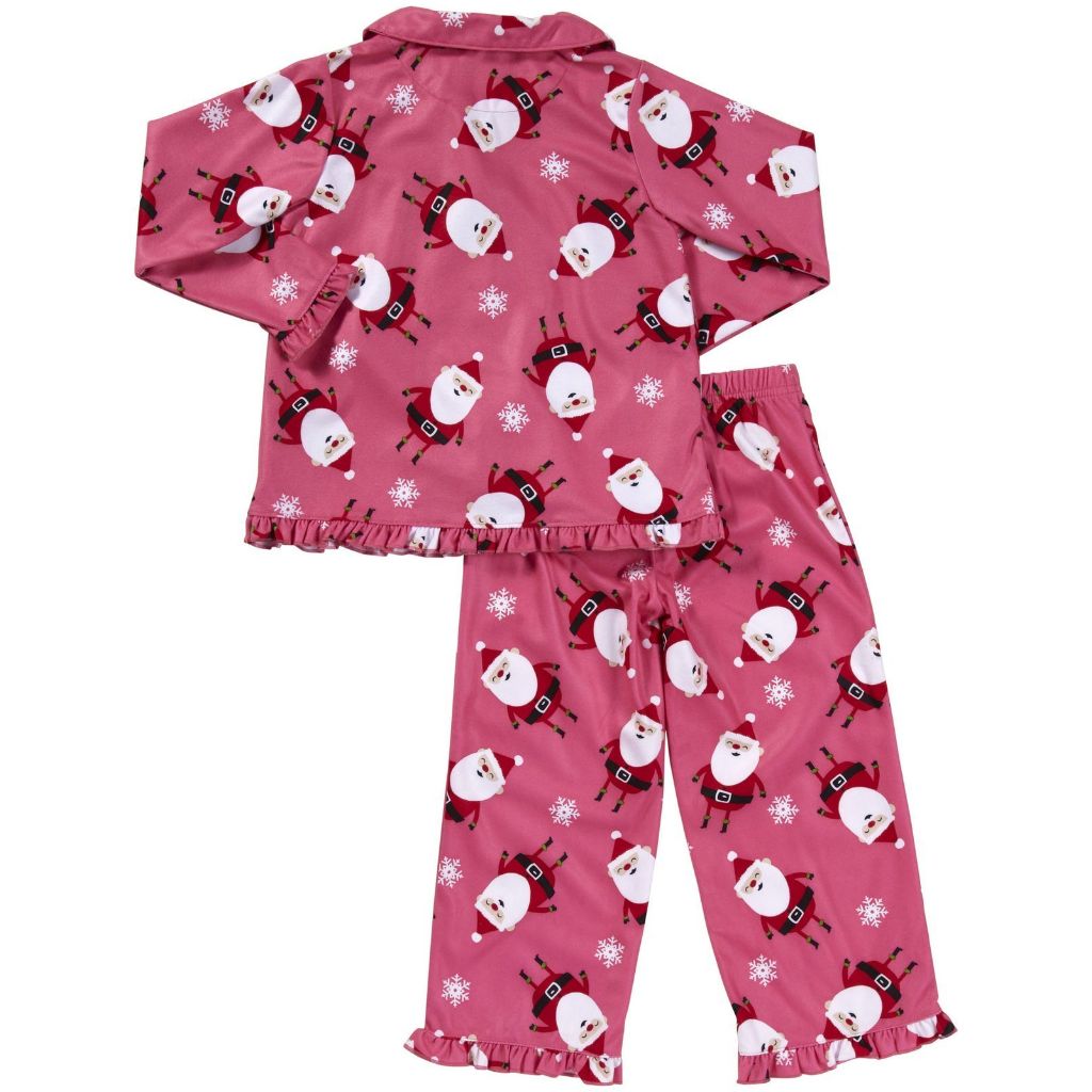 Carter's 2 Piece Santa Sleepwear Set - Pink-4