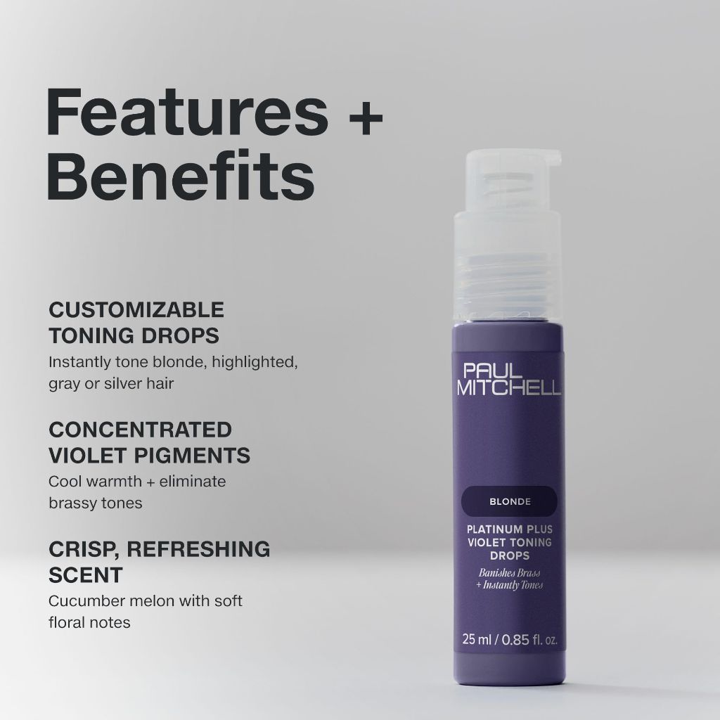 Paul Mitchell Platinum Plus Violet Toning Drops, 0.85 fl. oz