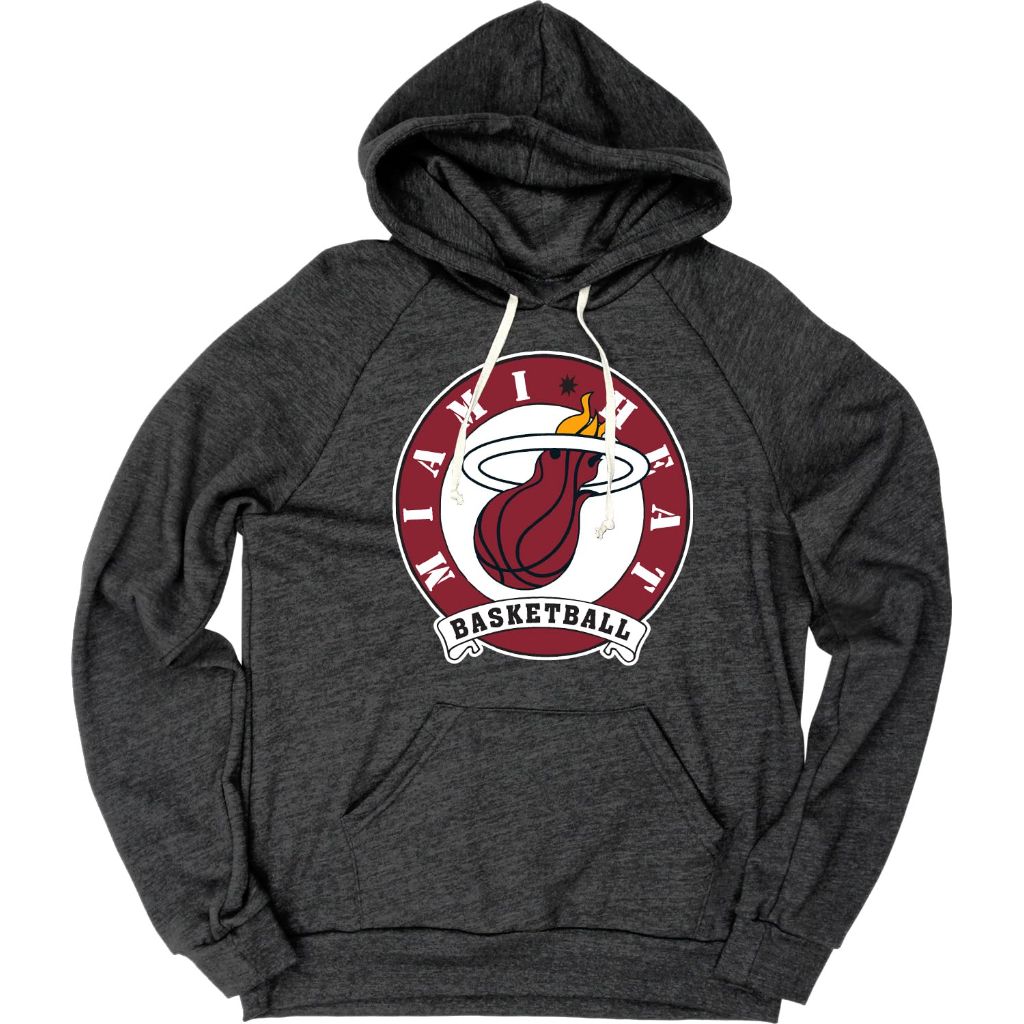 Miami Heat NBA Officially Licensed Tri-Blend Hooded Sweatshirt, Black - size 2XL