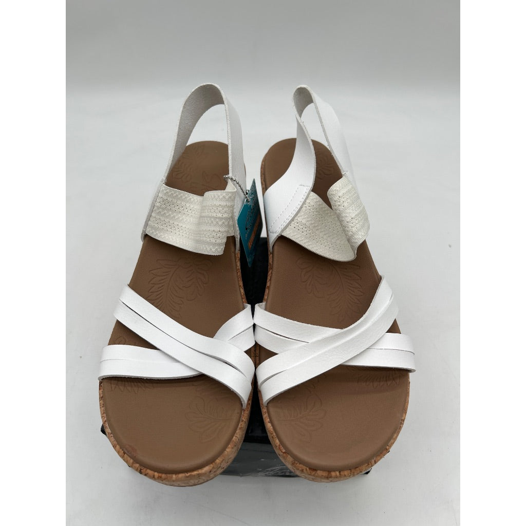 Skechers Women's Brystol Night Skies Wedge Sandals, White - Size 8.5