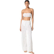 Michael Kors Swimwear Women's Lace Cover Up Pants, White - size Large