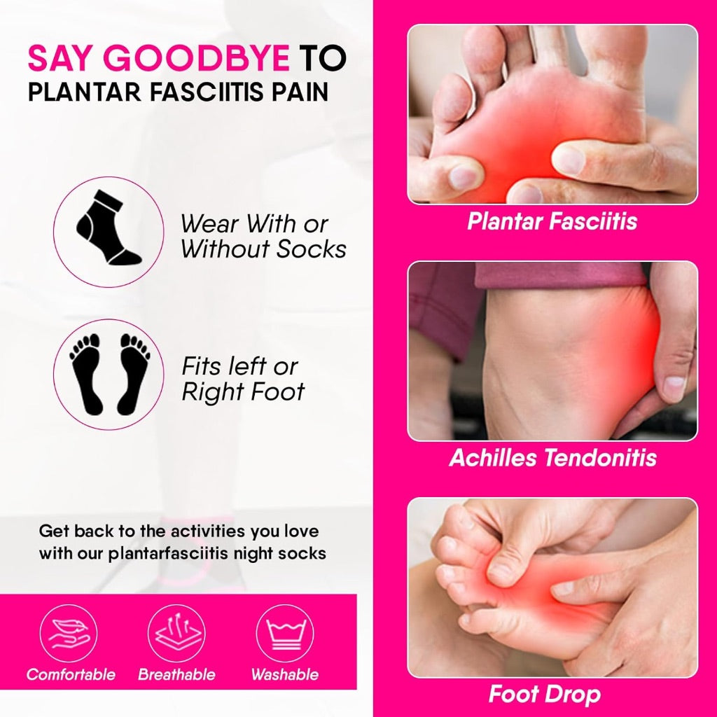 Wixen Plantar Fasciitis Night Splint for Quick Relief of Plantar Fasciitis, Adjustable - Blue, Small