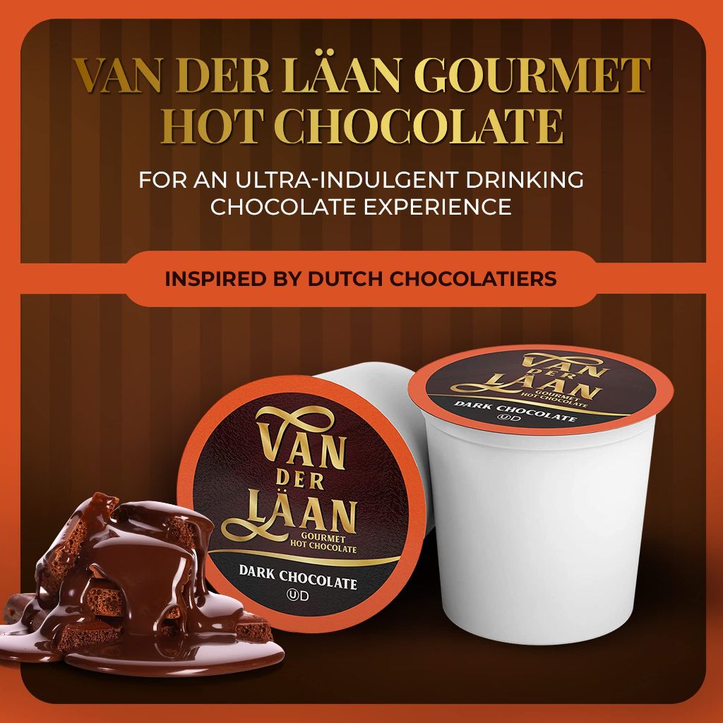 Van Der Laan Chocolate Hot Cocoa Pods, Gourmet Dutch Chocolate Assorted Variety Pack , 40 Count