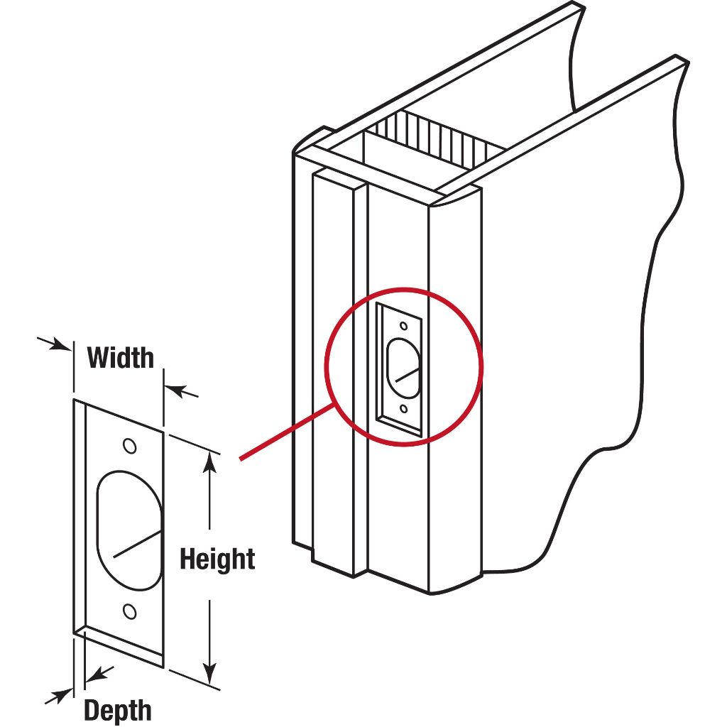 Prime-Line E 2433 Chrome Plated Steel Door Lock for Schlage T-strike (Single Pack)