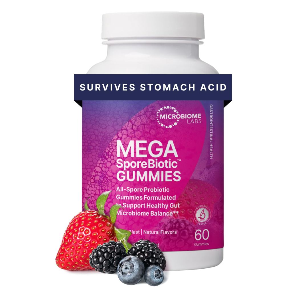 Microbiome Labs Mega SporeBiotic Gummies - Berry Flavor (60 Gummies)