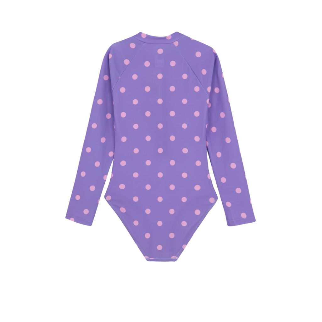 SZ 2-3Y Gottex Kids Long Sleeve Zip Front One Piece Swimsuit Chlorine Fade Resistant and Built-in UPF UV Protection