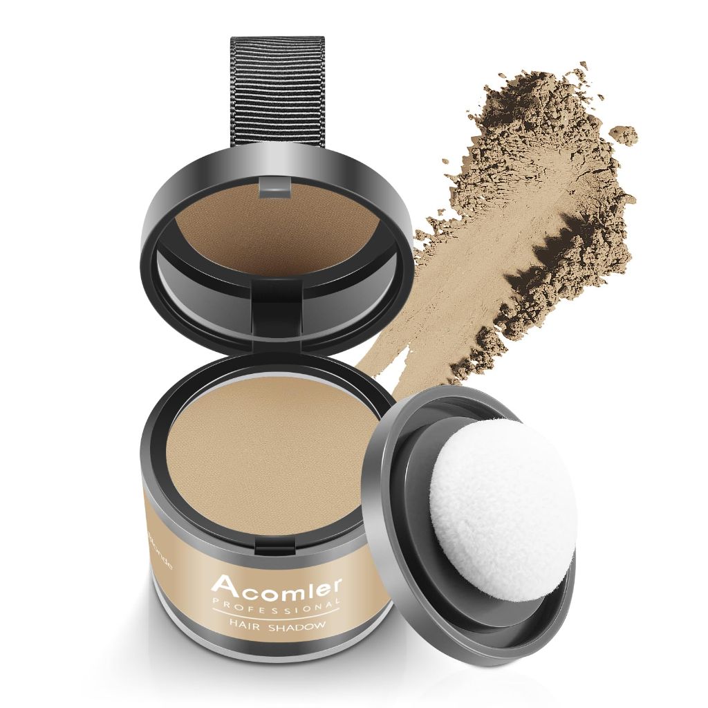 Acomler Root Cover Up Hair Powder for Thinning, Grey Hair - (Blonde)