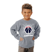SZ L, Blue 84, Washington Wizards Youth Crewneck Sweatshirt Ringspun Electric | Gray