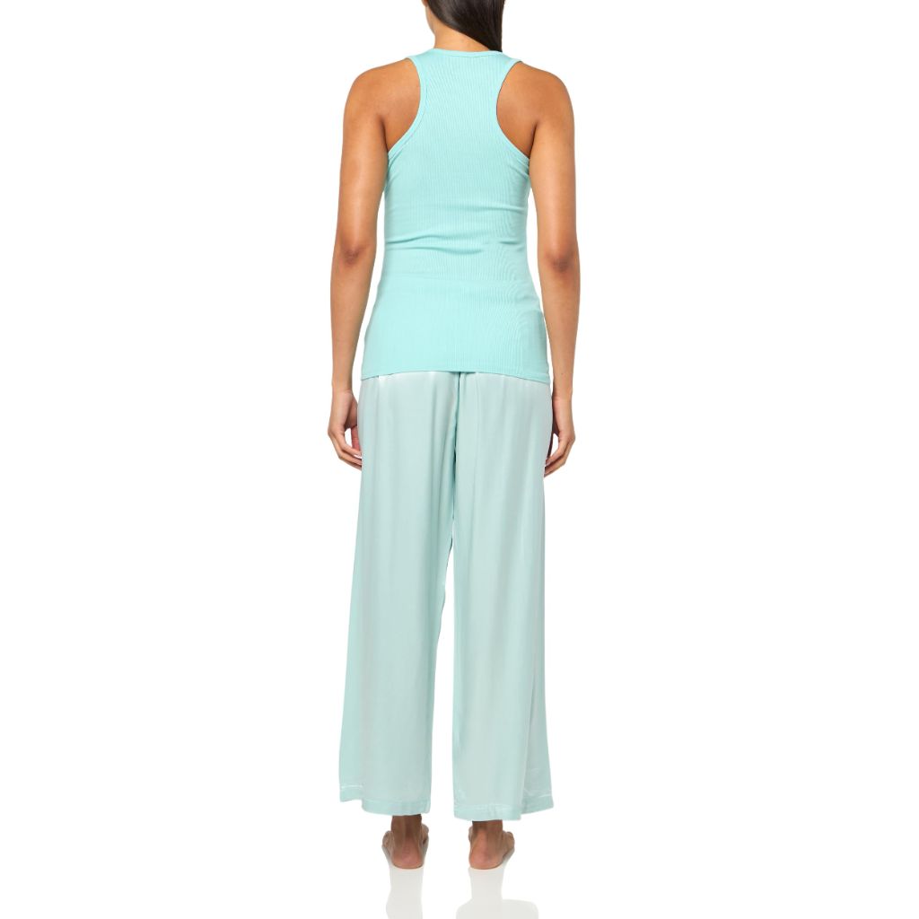 PJ Harlow Women's Charlie/Jolie Capri - Tank Top and Satin Capri Pant Pajama Set - XL