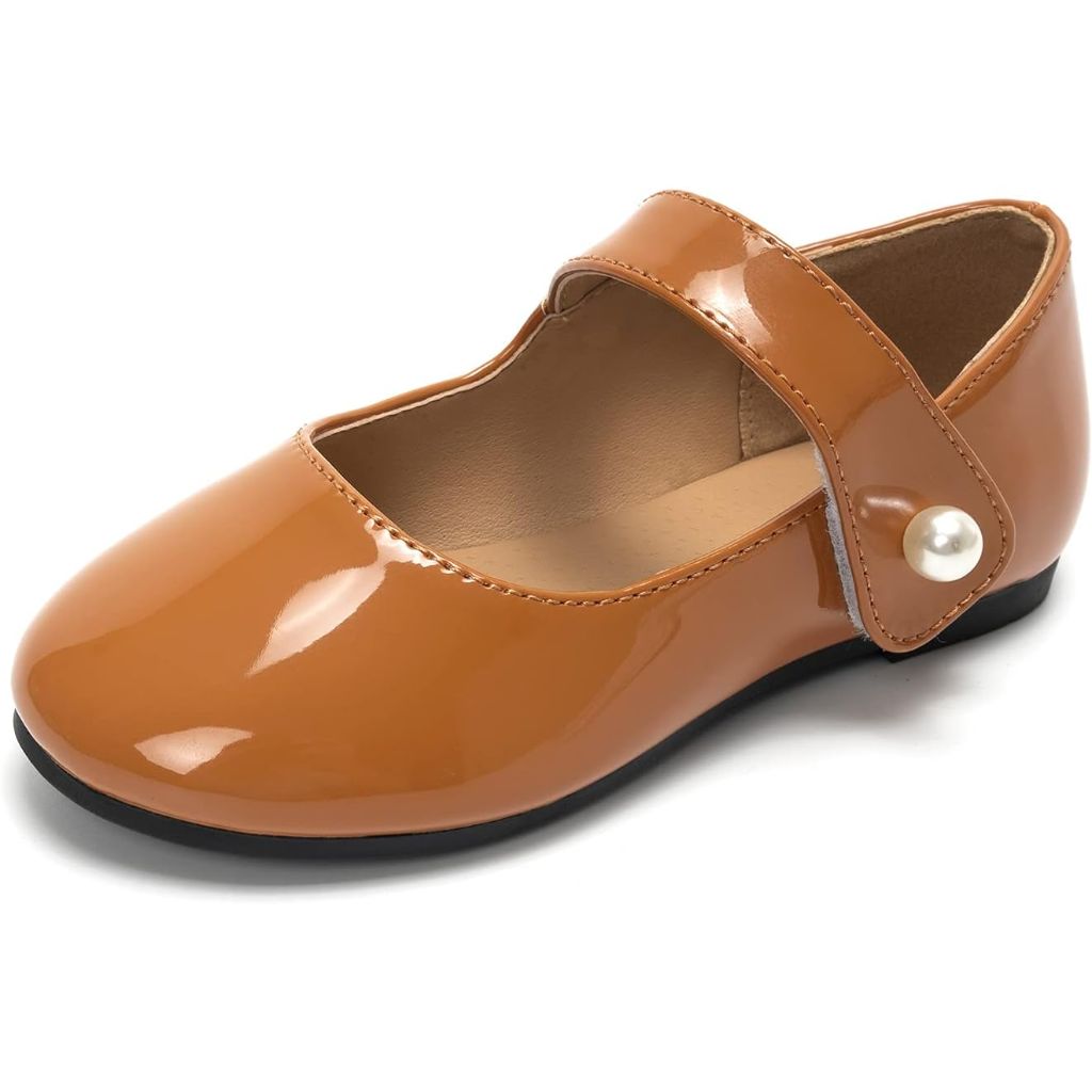 SZ 5, FUNKYMONKEY Toddler/Little Girl Mary Jane Dress Shoes Casual Slip on Ballet Flat