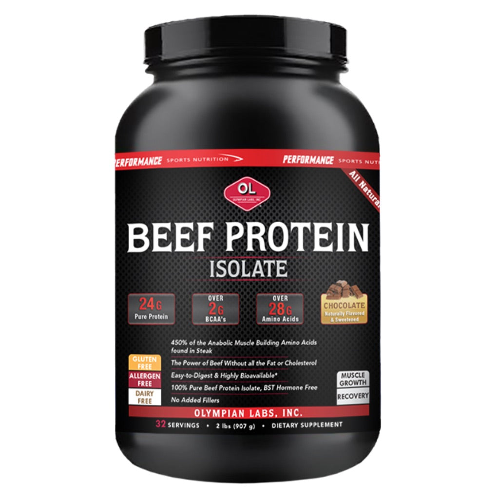 Olympian Labs Beef Protein Isolate Powder, Chocolate, 2 Lbs