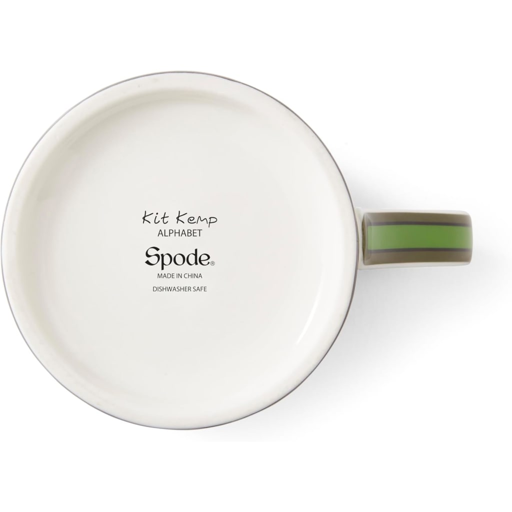 Spode Kit Kemp Alphabet Mug - 12oz Ceramic Coffee Mug - Letter C