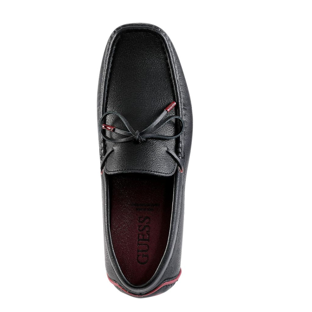 Guess Men's Almer Loafer, Black/Burgundy 002, 12