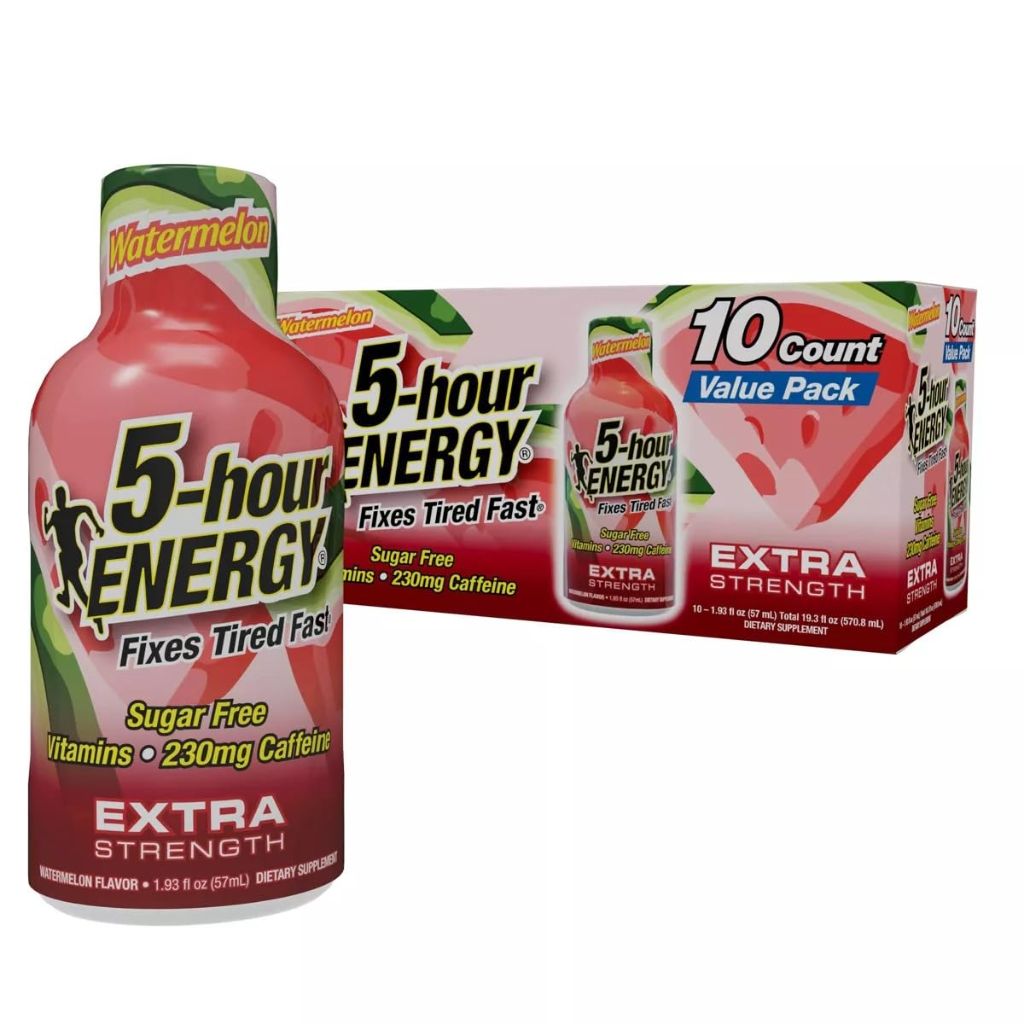 5 Hour Energy, Shot Extra Strength Watermelon, 19.3 Fl Oz, 10 Count