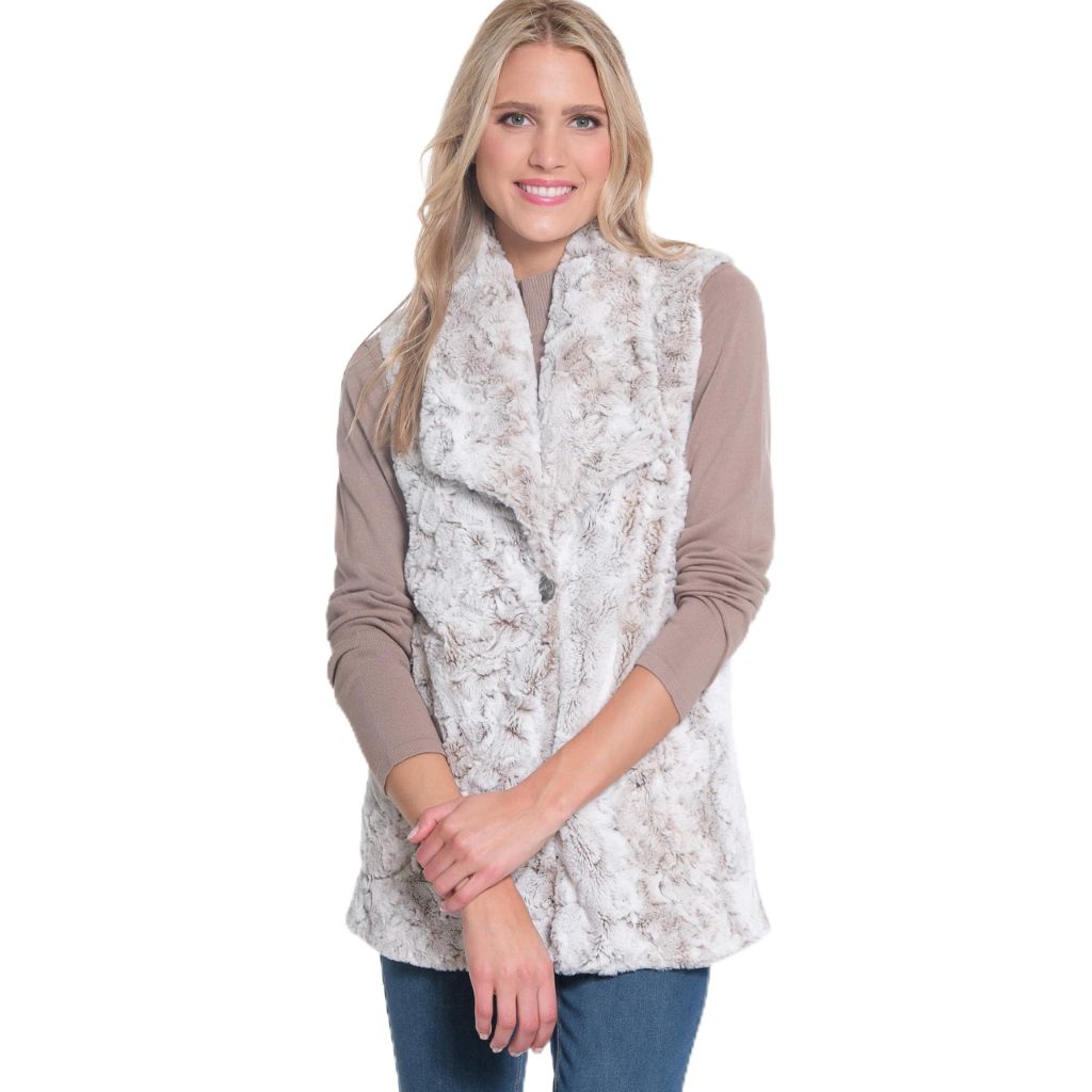 Shawl Collar One-Button Two-Pocket Long Vest, Multicolor, S