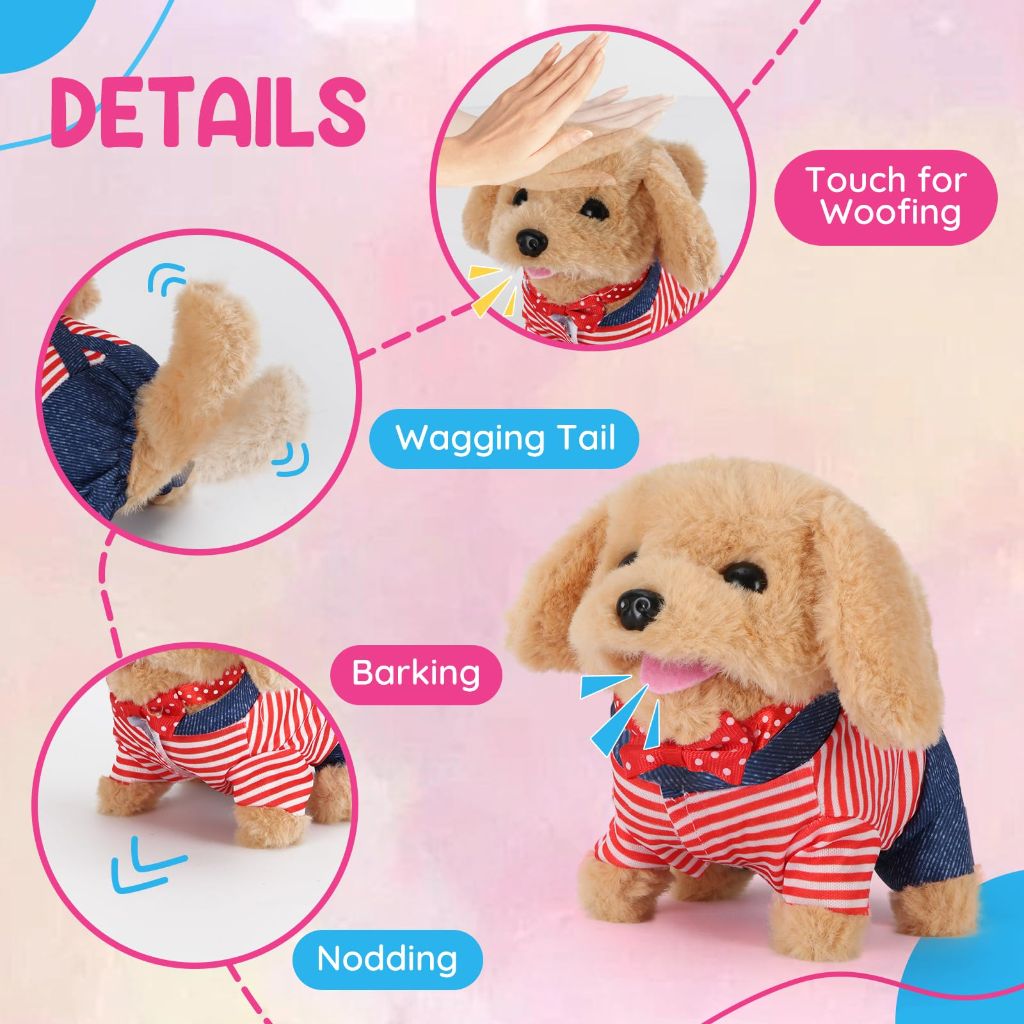 Skymetis Toddler Toy 10 Pcs Interactive Retriever Robot Dog Toy, Educational Toddler Gifts for 3yo