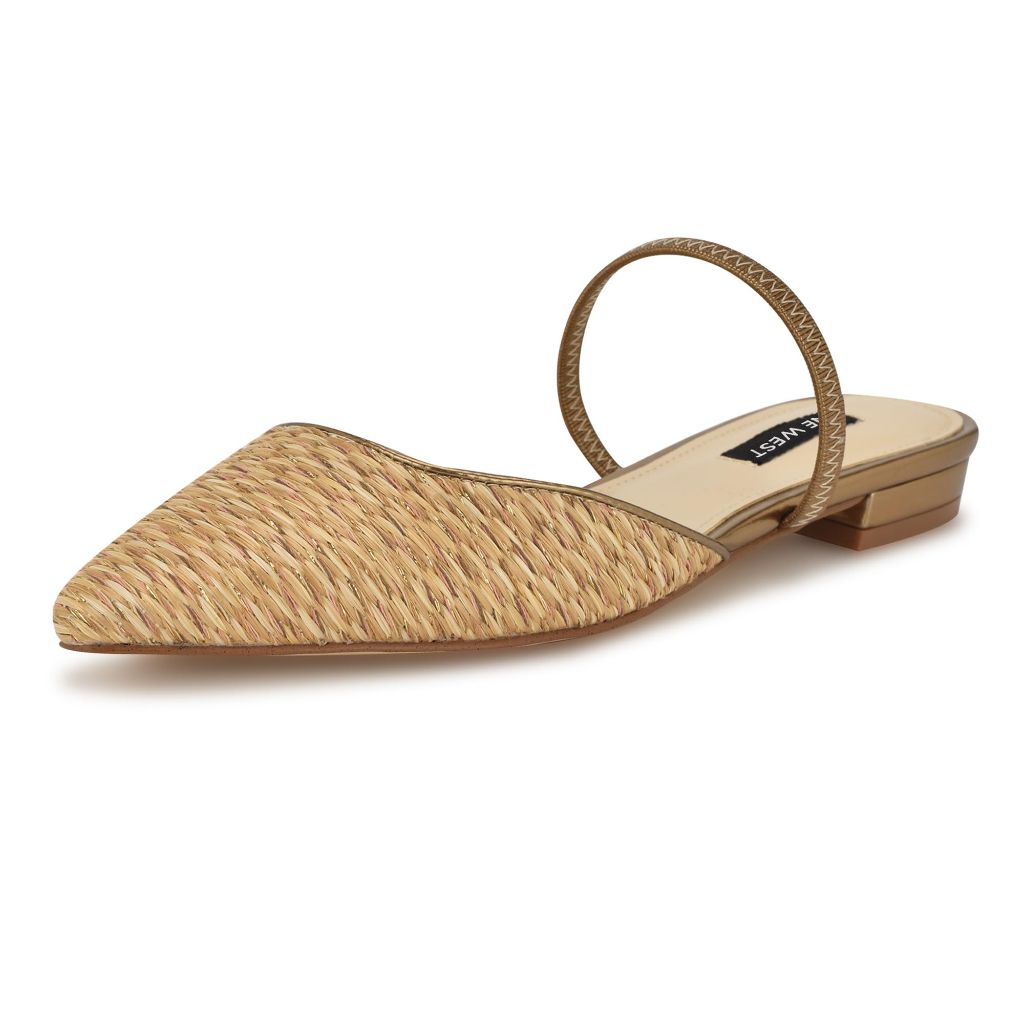 Nine West Women's Gorga Flat, Light Natural 110, 11