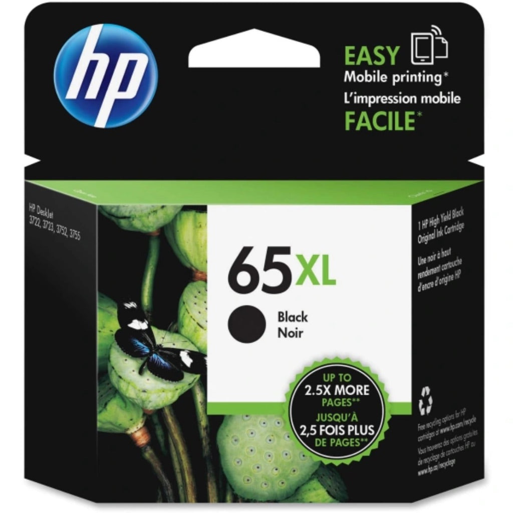 HP 65XL High Yield Ink Cartridge - Black (HEWN9K04AN)