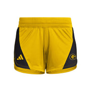 SZ M3" Adidas Women's D4T Woven Grambling State Universtiy Training Shorts, Team Collegiate Gold/Black
