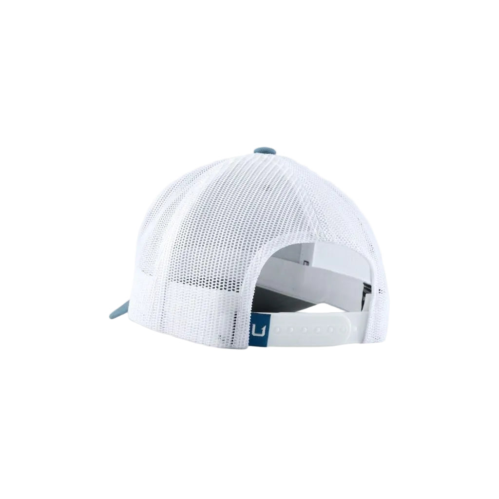 HUK Mens Trucker Hat, Anti-Glare Snapback Fishing Hat for Men, Side Arm - Quiet Harbor, One Size