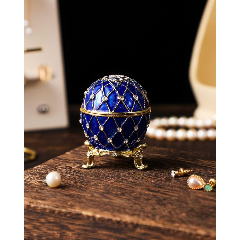 NIODAY Hand Painted Enamel Trinket Box