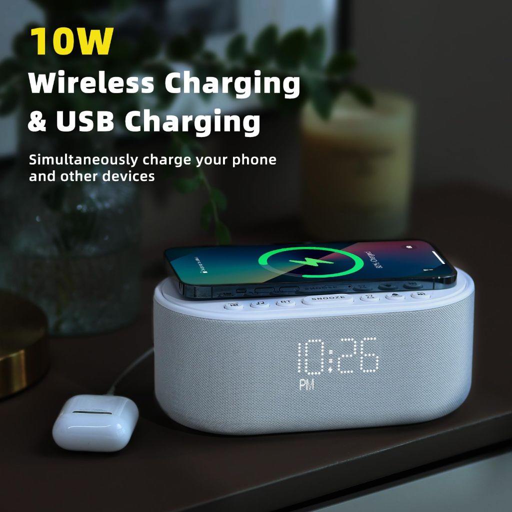 Odokee - Sound Machine, Alarm Clock & Wireless Charger