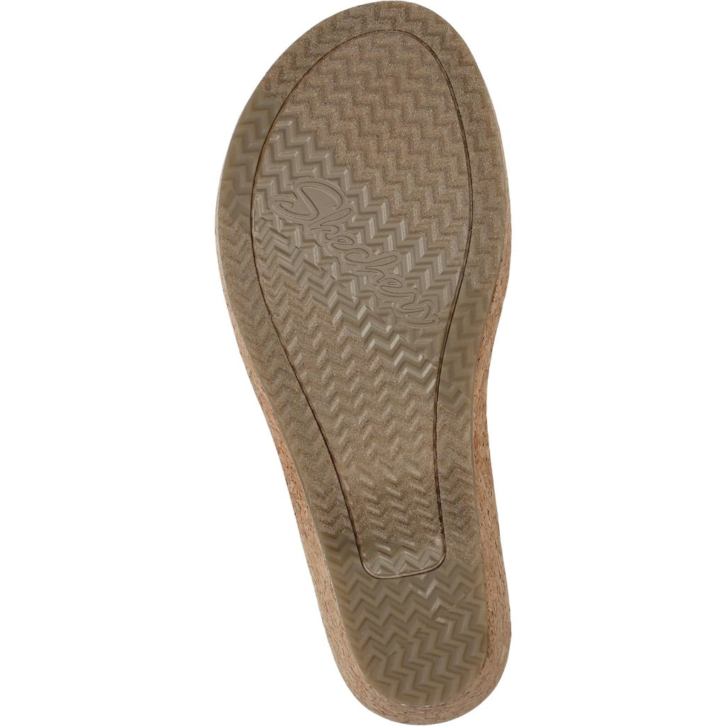 Skechers Women's Brystol Night Skies Wedge Sandals, White - Size 8.5