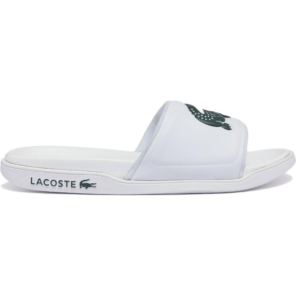 Men's Lacoste Serve Slide - White/Dark Green