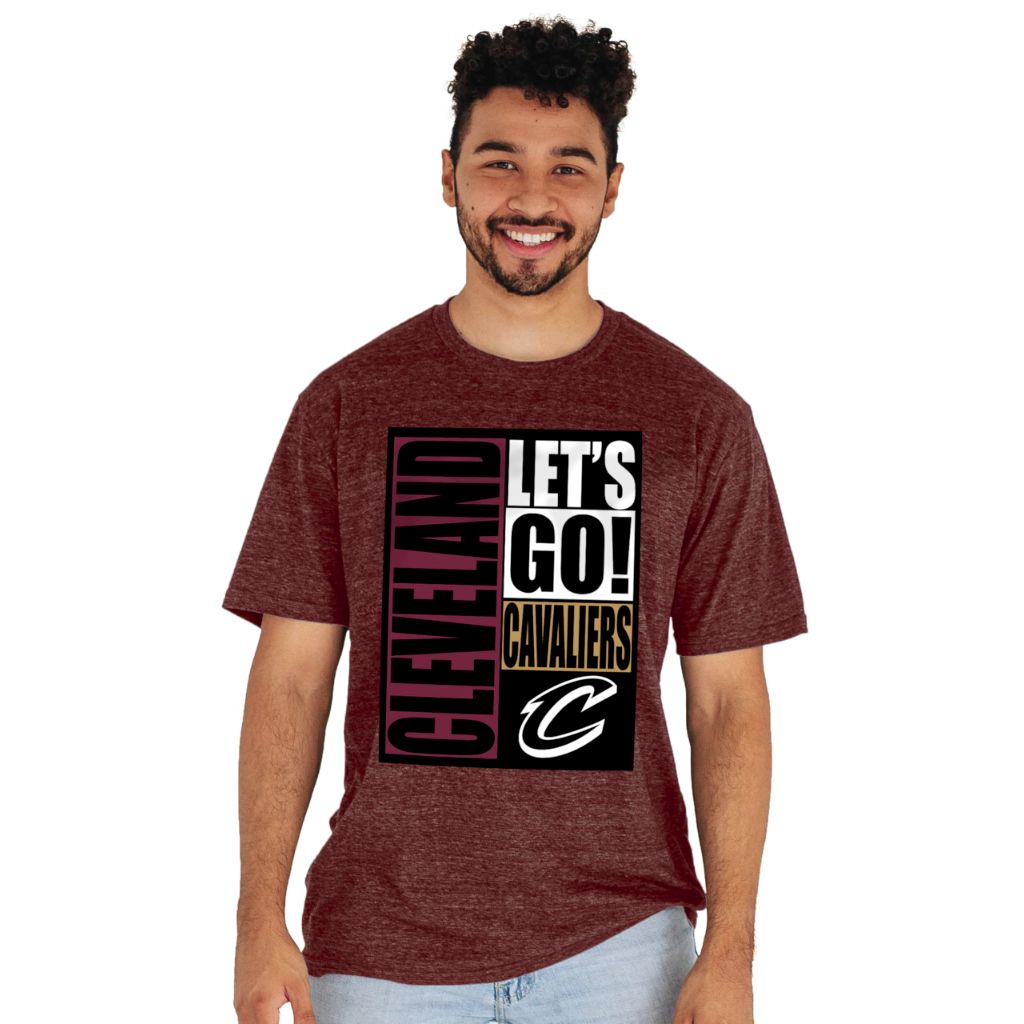 Cleveland Cavaliers NBA Officially Licensed Tri-Blend T-Shirt Vintage Arch Team Color, X-Large