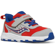 Saucony Toddler Ride Jr Sneakers - Gray/Red/Navy - Size 4.5W Toddler